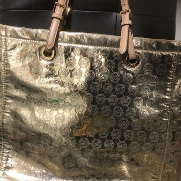Michael Kors Metallic Patent and Leather Totebag - Picture 6 of 12